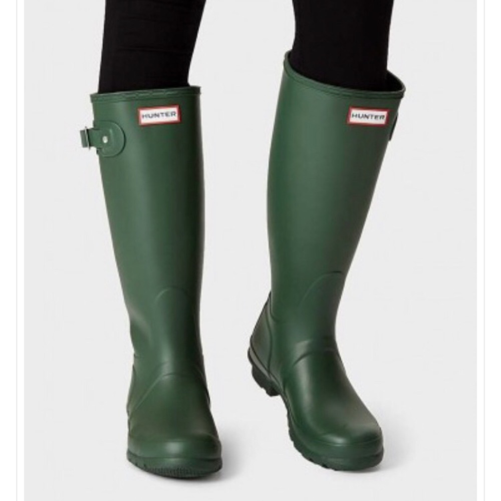Size 8 Tall Hunter Boots - Matte Hunter Green
